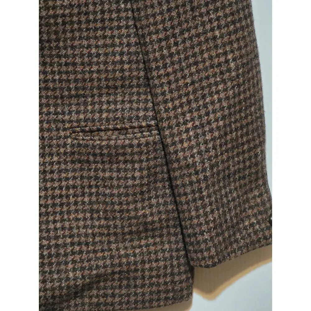VTG Harris Tweed Alexandre London Wool Blazer 40R Houndstooth Sport Coat Jacket